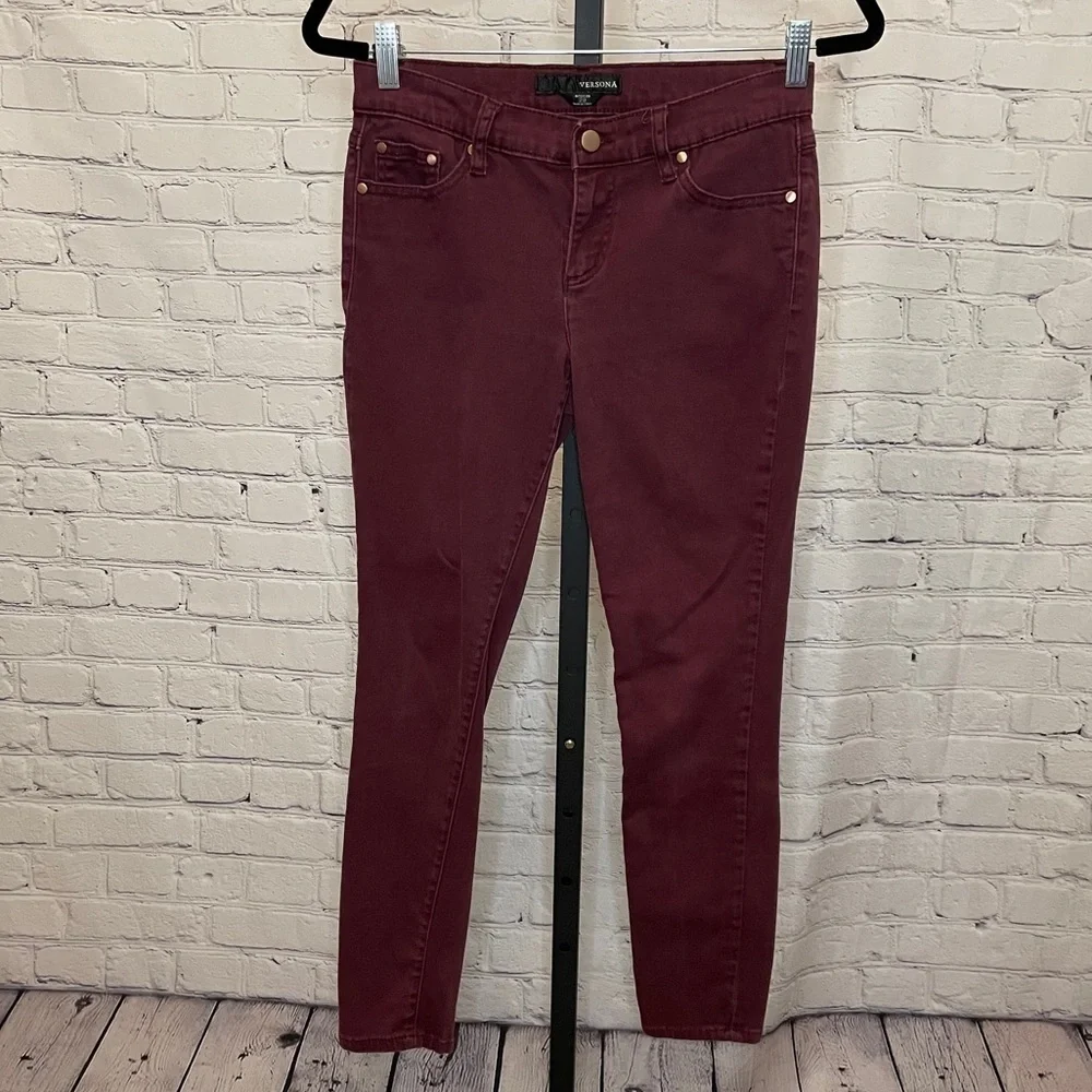 Versona Maroon Modern Fit Skinny Jeans
